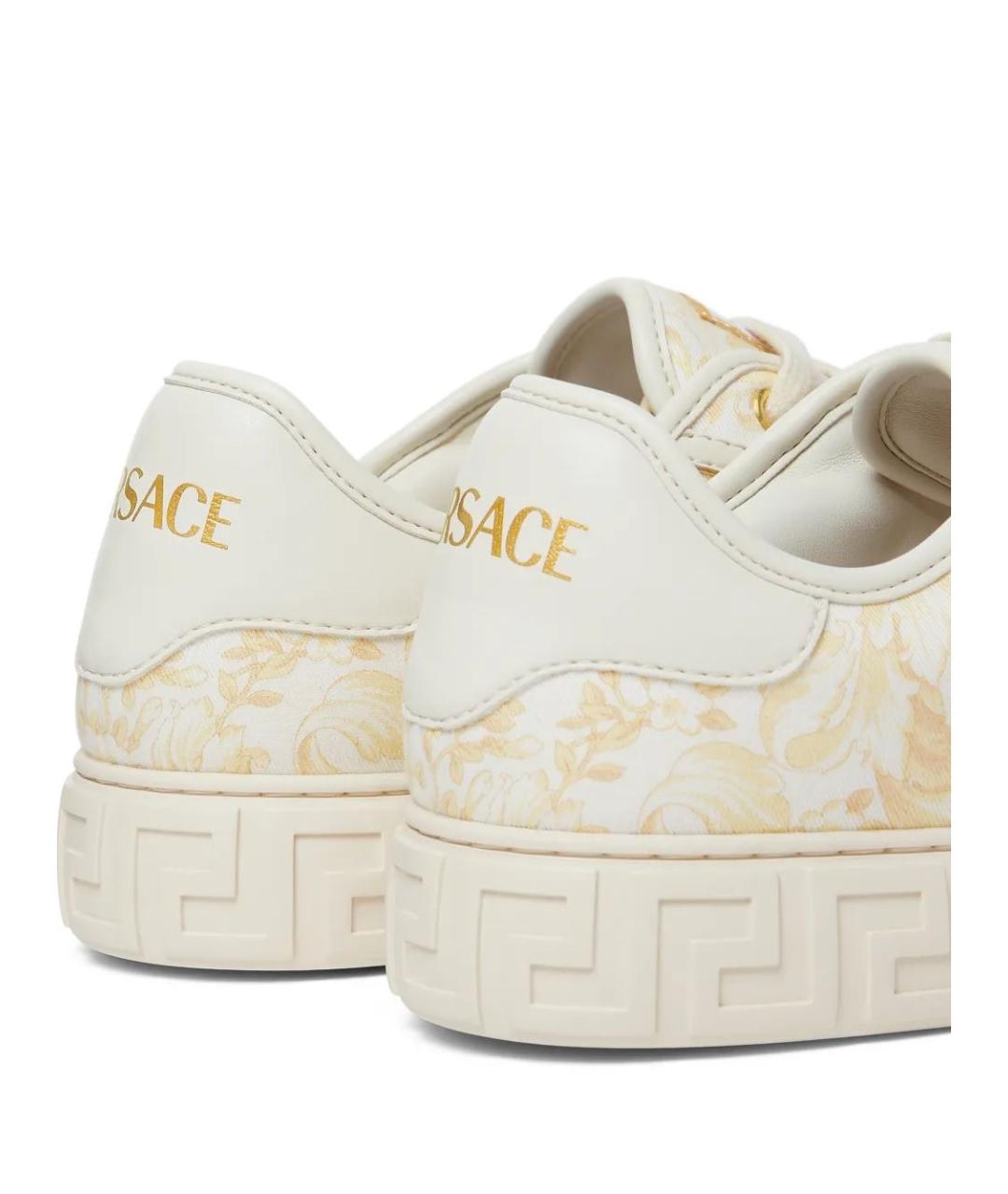 VERSACE Бежевые текстильные кроссовки, фото 5