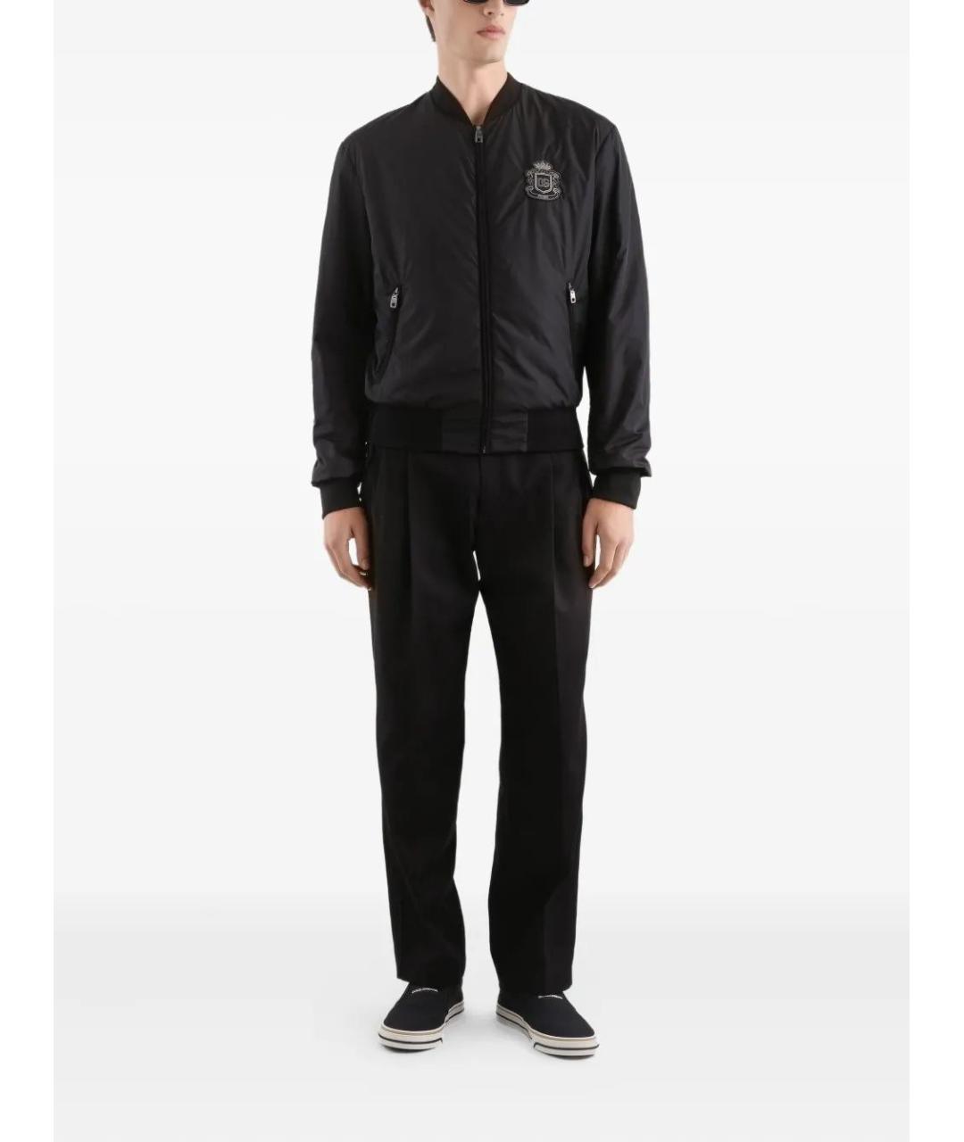 DOLCE&GABBANA Черная полиамидовая куртка, фото 2