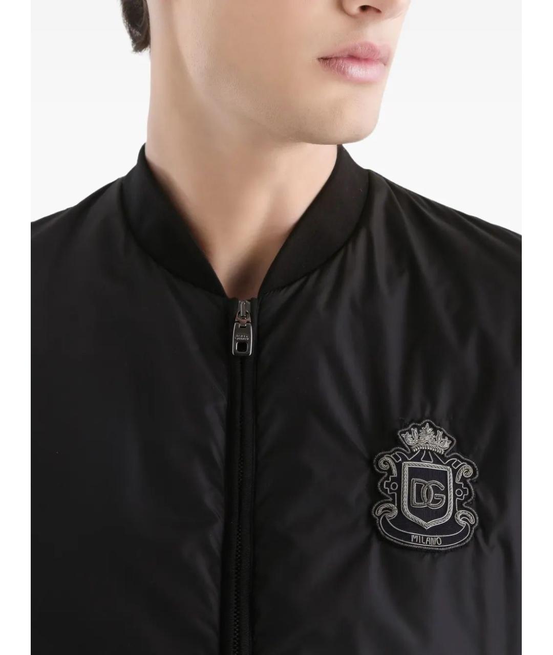 DOLCE&GABBANA Черная полиамидовая куртка, фото 5