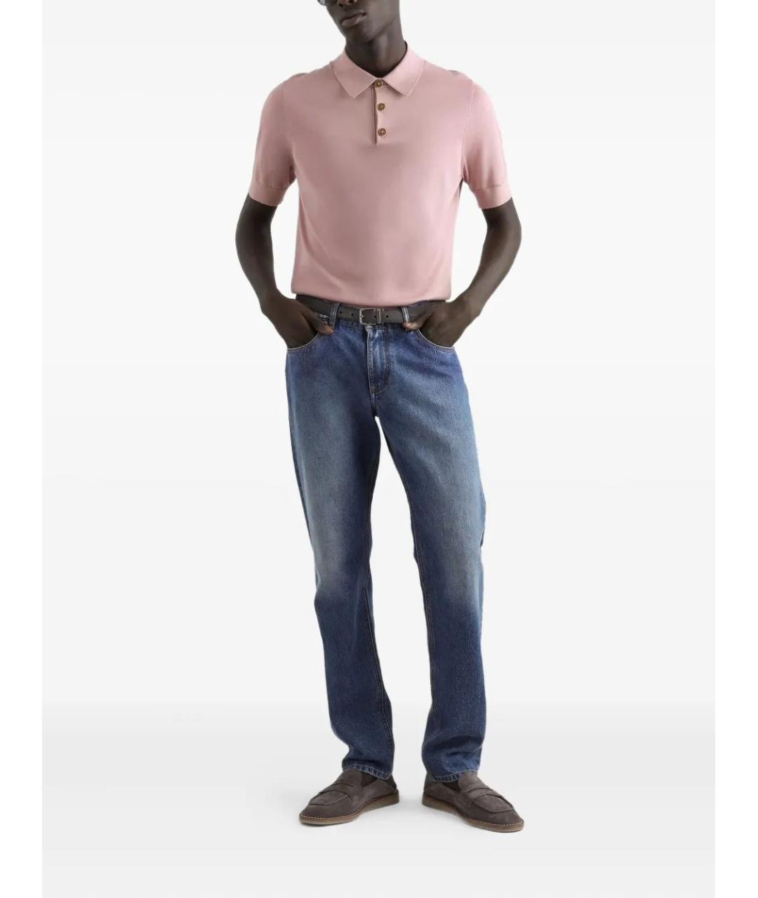 DOLCE&GABBANA Синие хлопковые прямые джинсы, фото 2