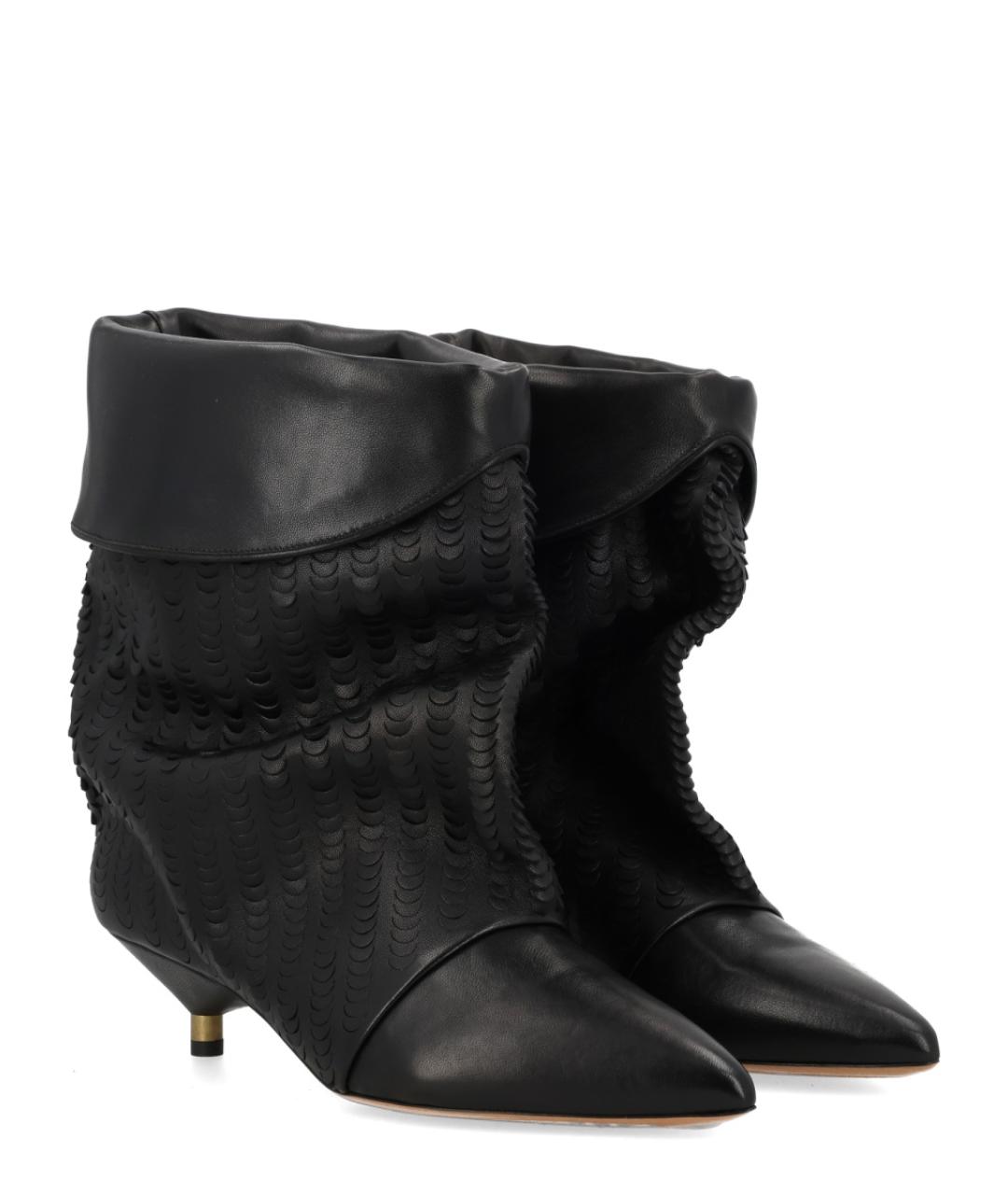 ISABEL MARANT Черные кожаные ботинки, фото 2