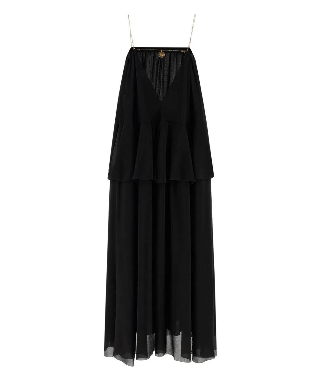 CHLOE Черное шелковое вечернее платье, фото 3