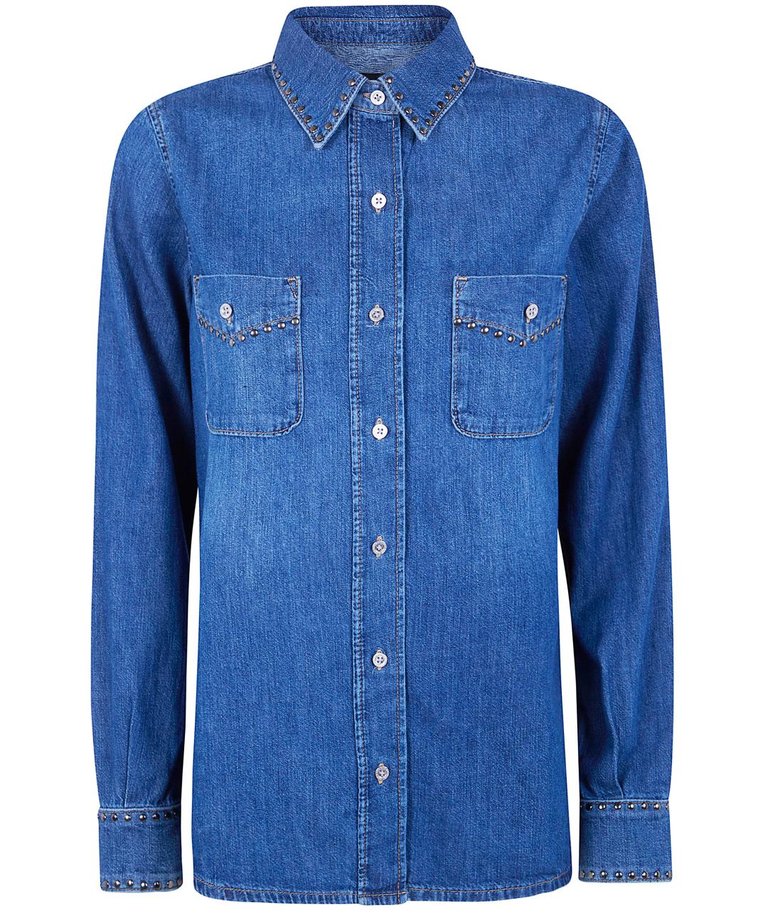 7 FOR ALL MANKIND Синяя хлопковая рубашка, фото 1