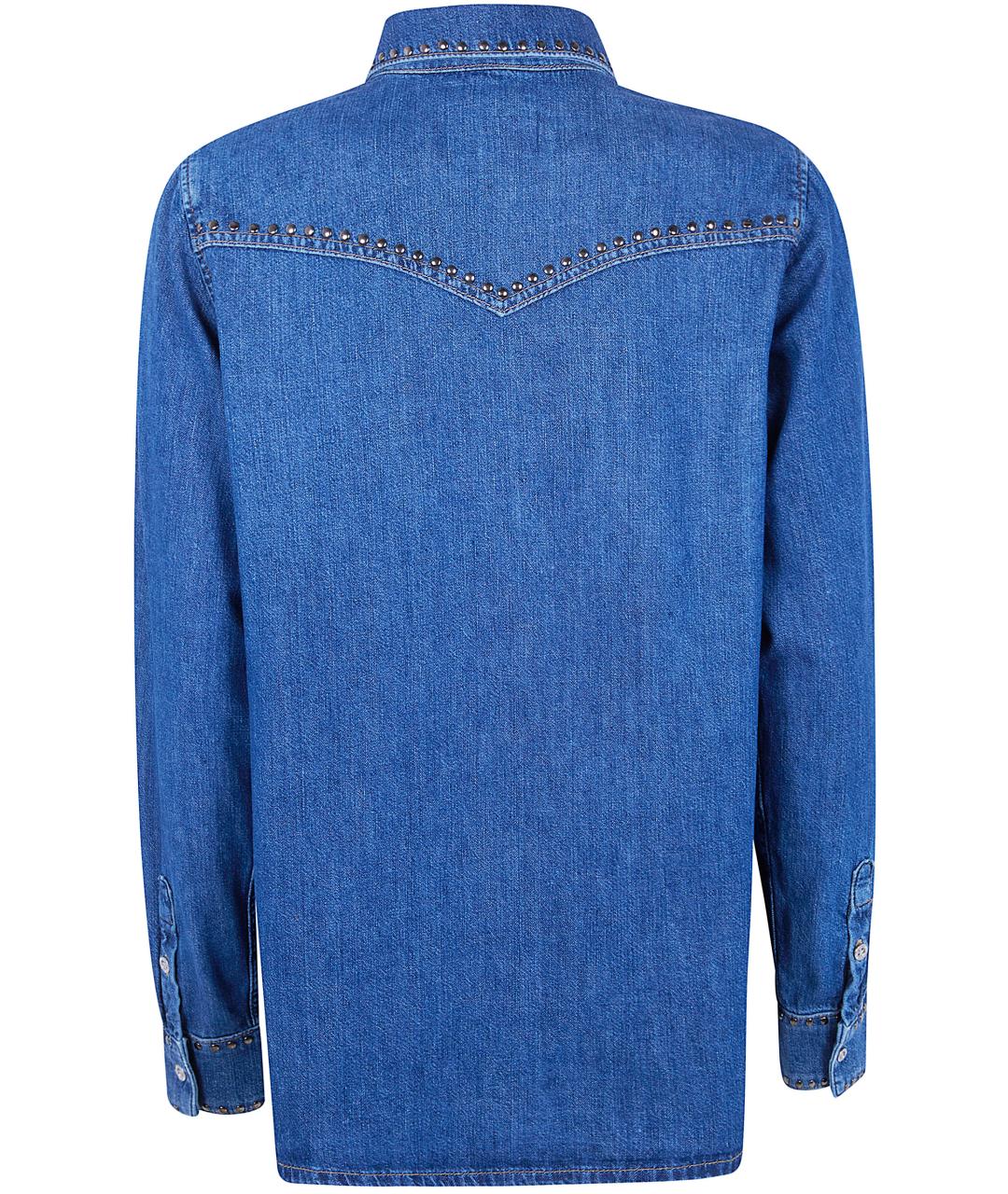 7 FOR ALL MANKIND Синяя хлопковая рубашка, фото 2