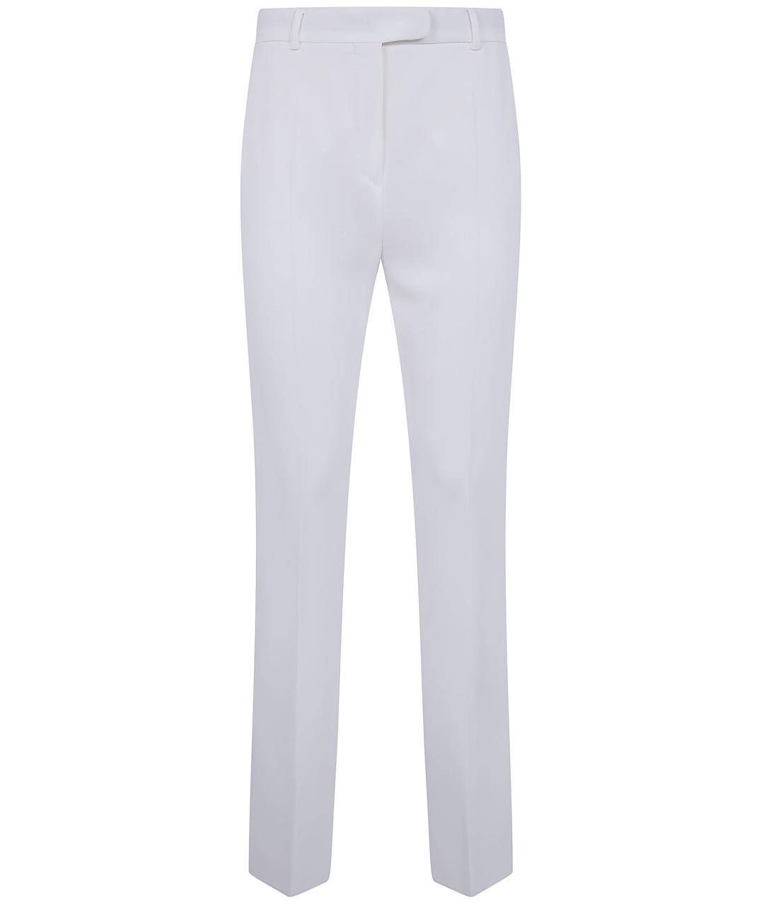 MAX MARA STUDIO Белые полиэстеровые прямые брюки, фото 1