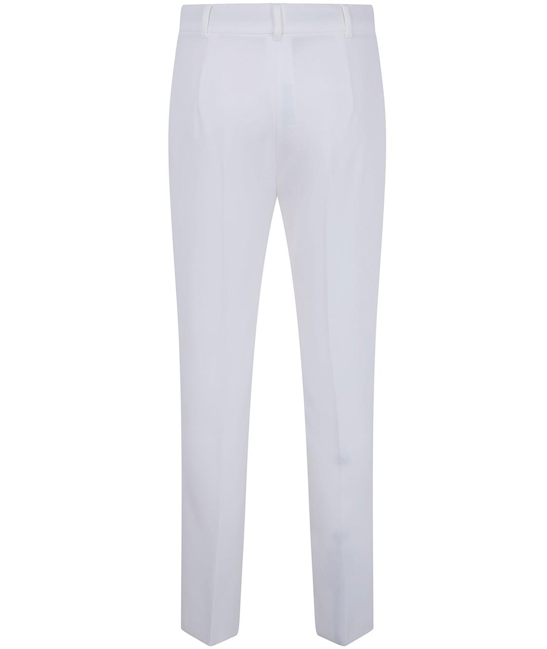 MAX MARA STUDIO Белые полиэстеровые прямые брюки, фото 2