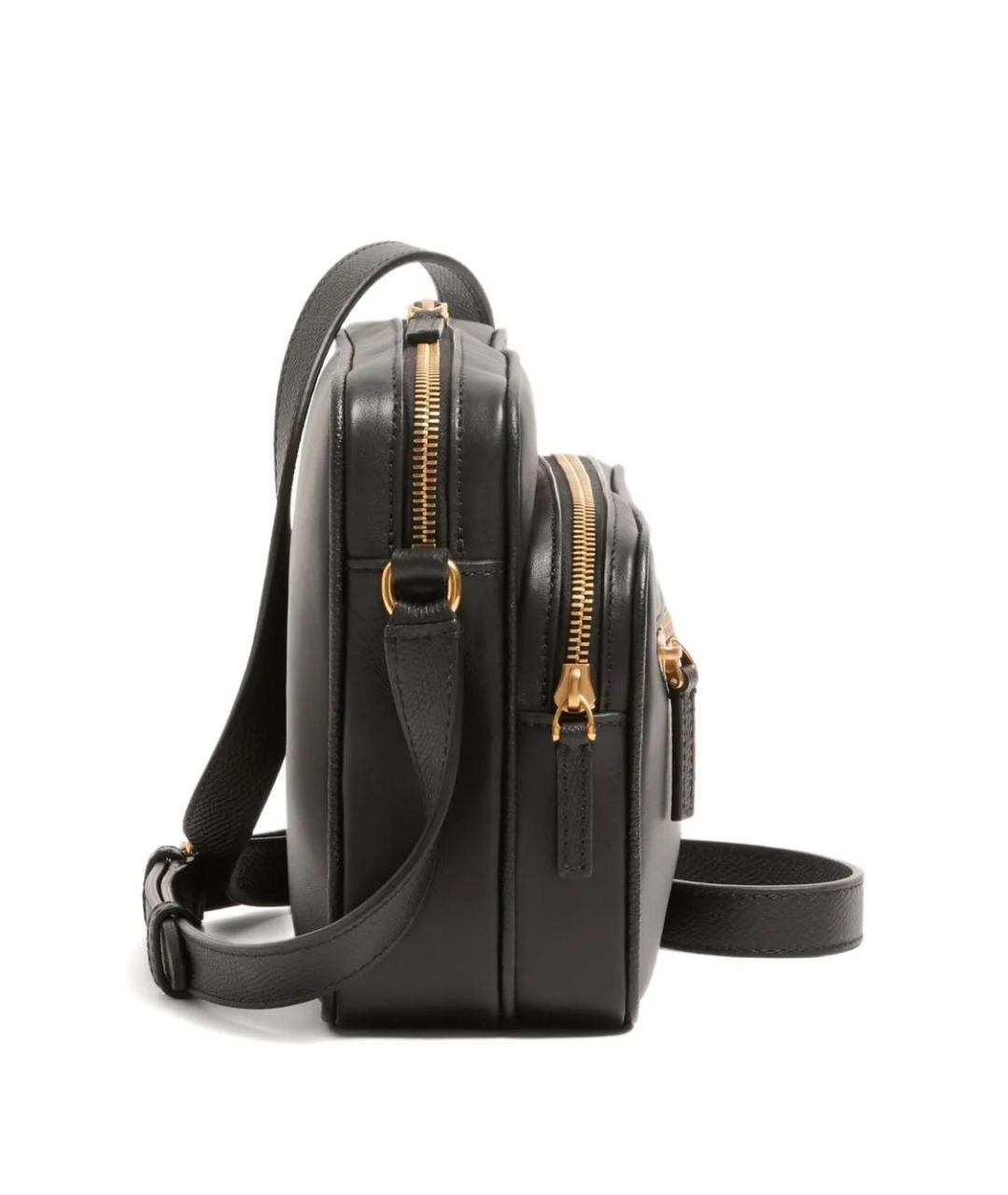 VALENTINO Черная кожаная сумка на плечо, фото 4