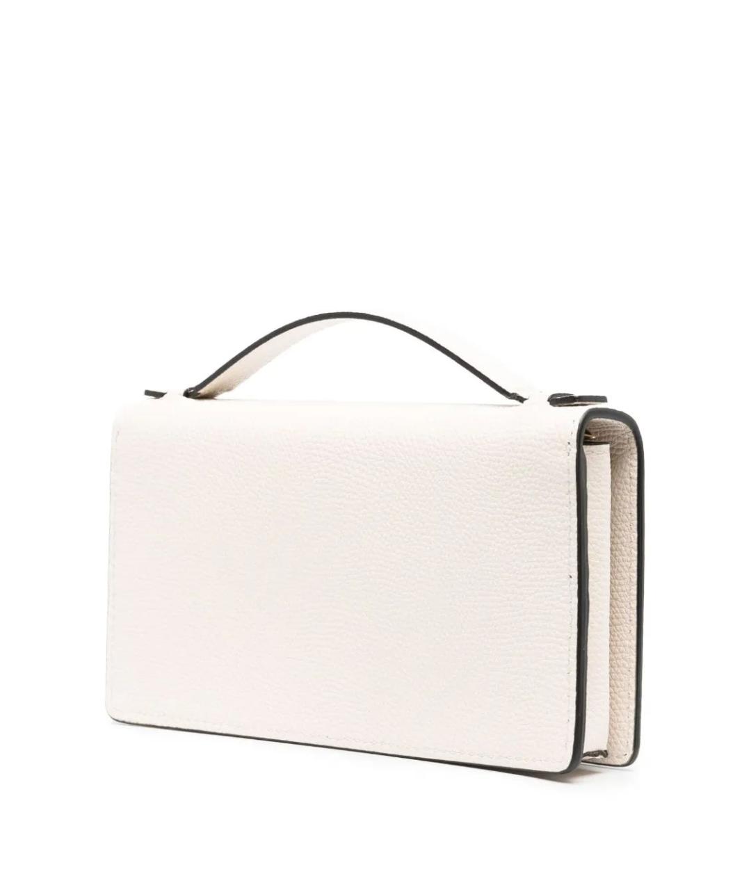 VALENTINO Белая кожаная сумка через плечо, фото 2