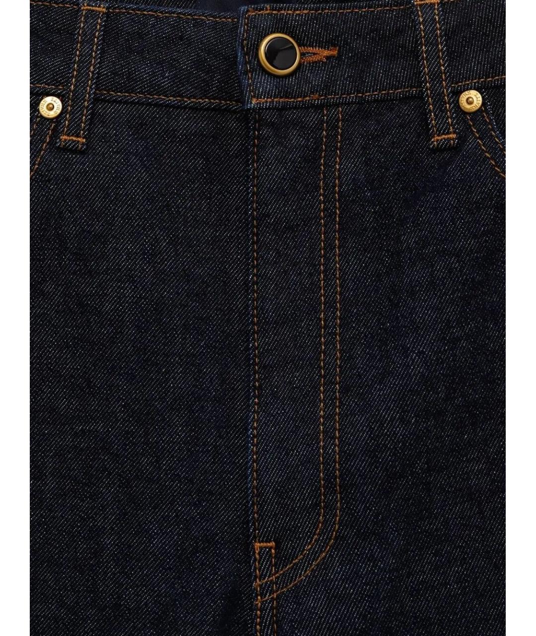 KHAITE Синие хлопковые прямые джинсы, фото 3