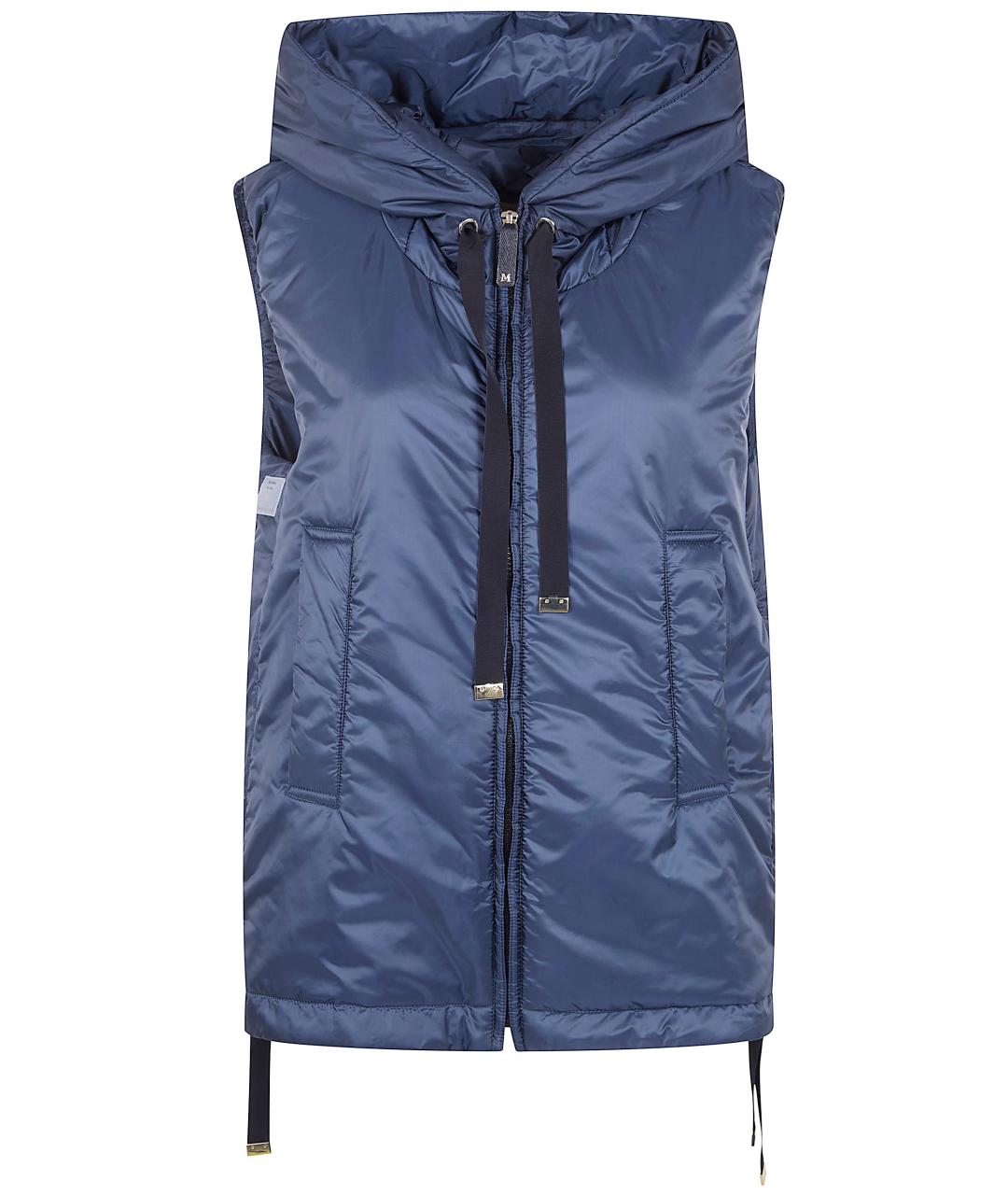 MAX MARA Синий полиэстеровый жилет, фото 1