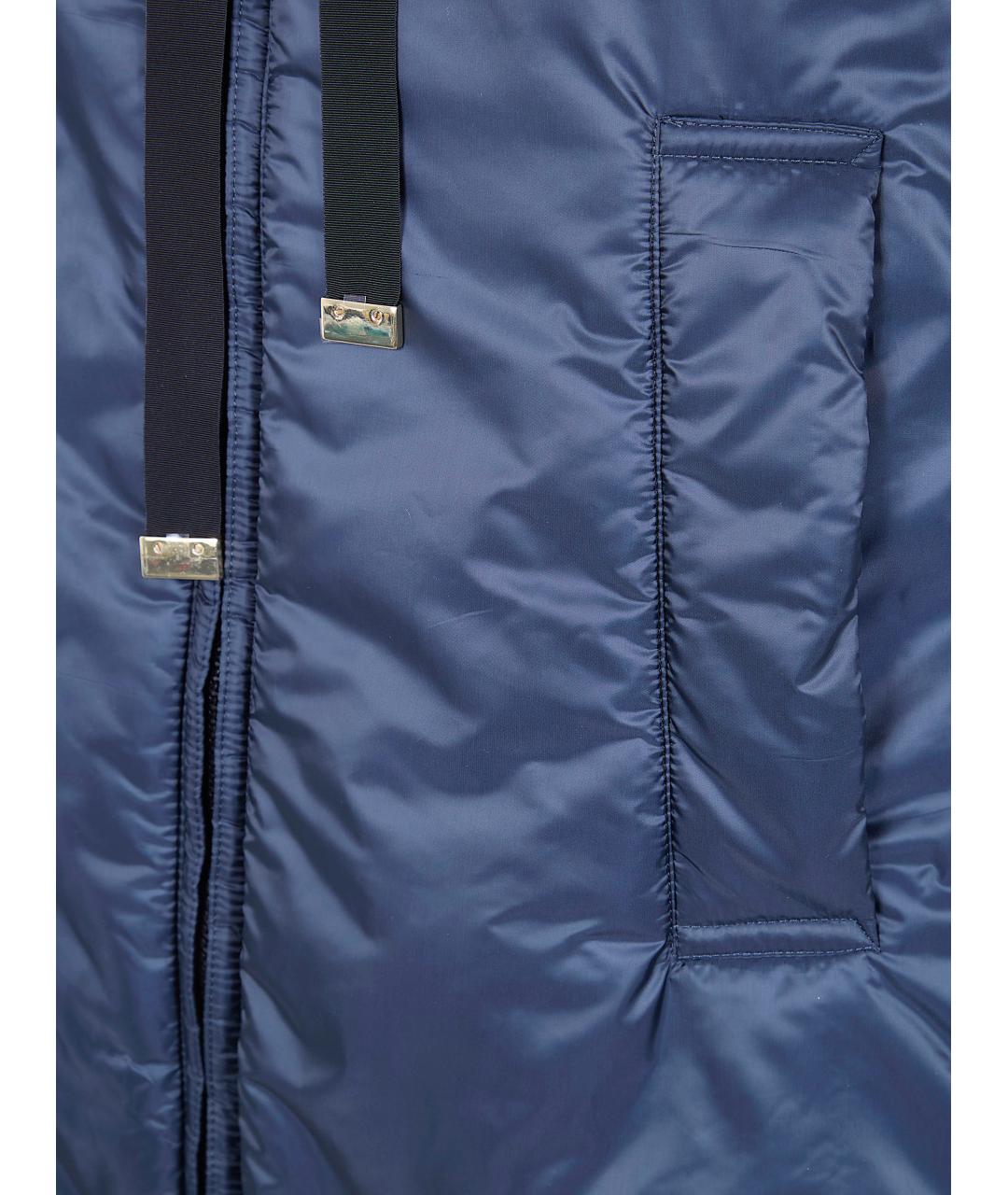 MAX MARA Синий полиэстеровый жилет, фото 3