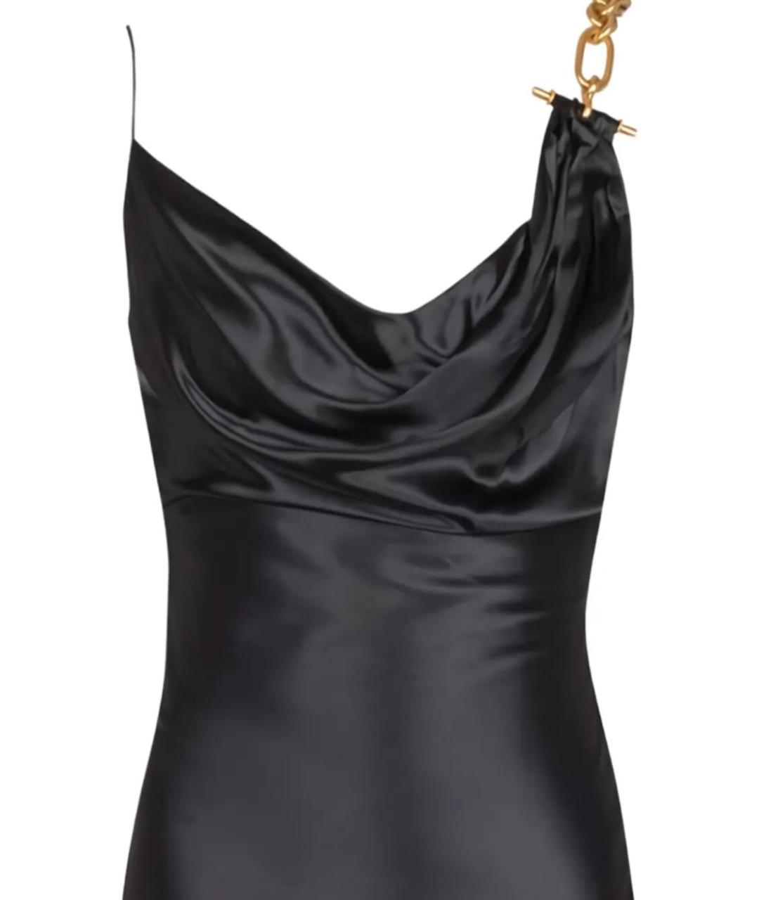 BALMAIN Черное вискозное вечернее платье, фото 2