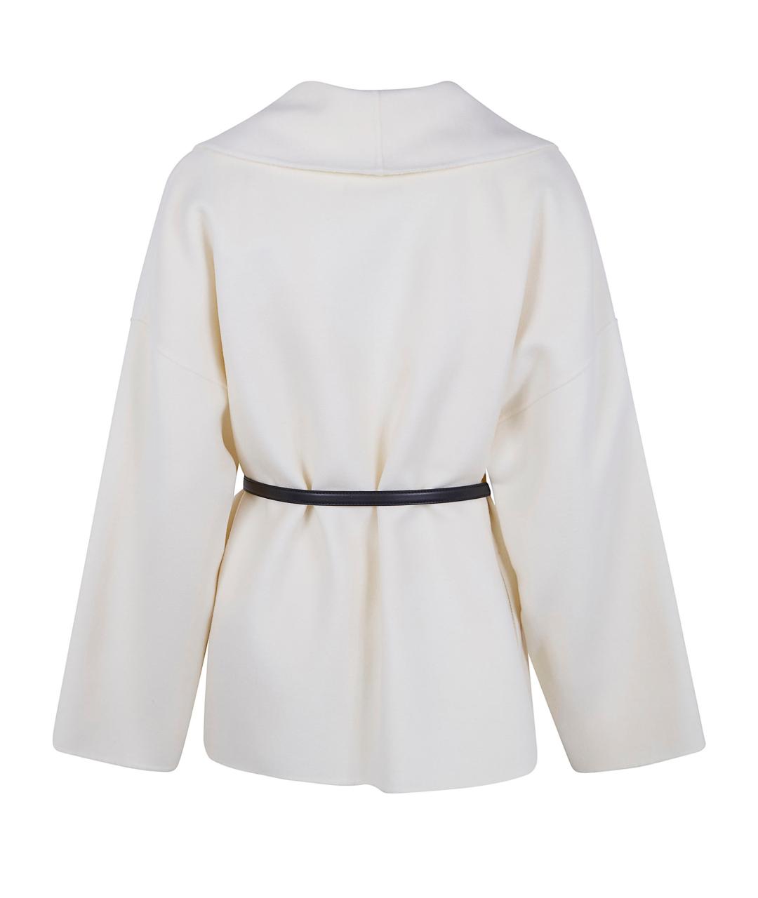 MAX MARA STUDIO Белый шерстяной жакет/пиджак, фото 2