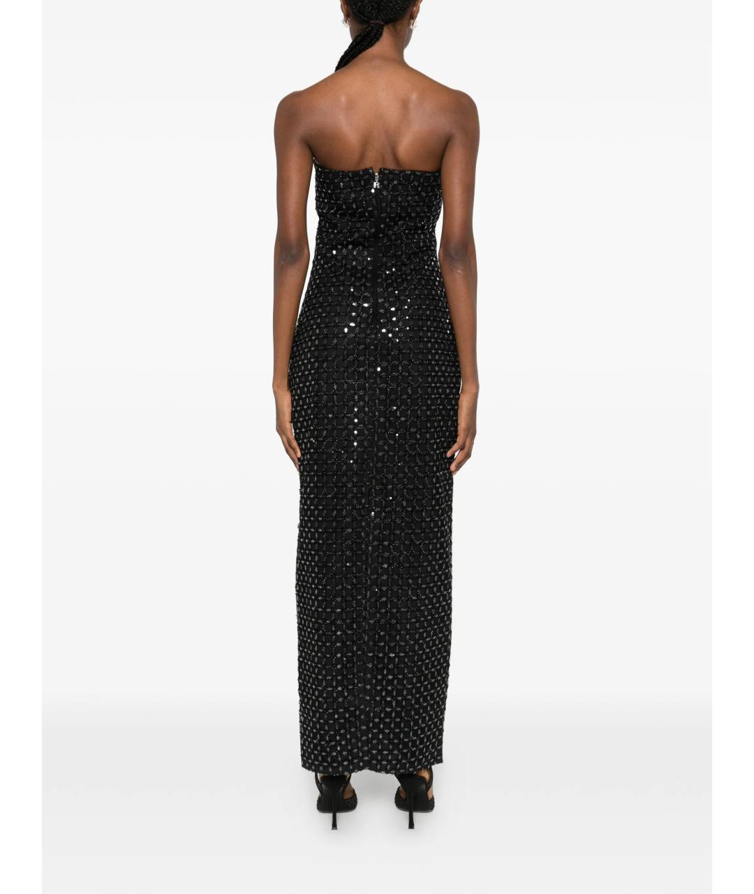 ROTATE Черное полиэстеровое вечернее платье, фото 4