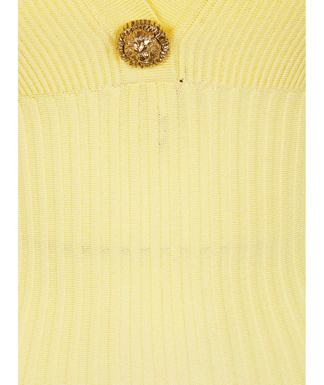 BALMAIN Желтое полиэстеровое повседневное платье, фото 3