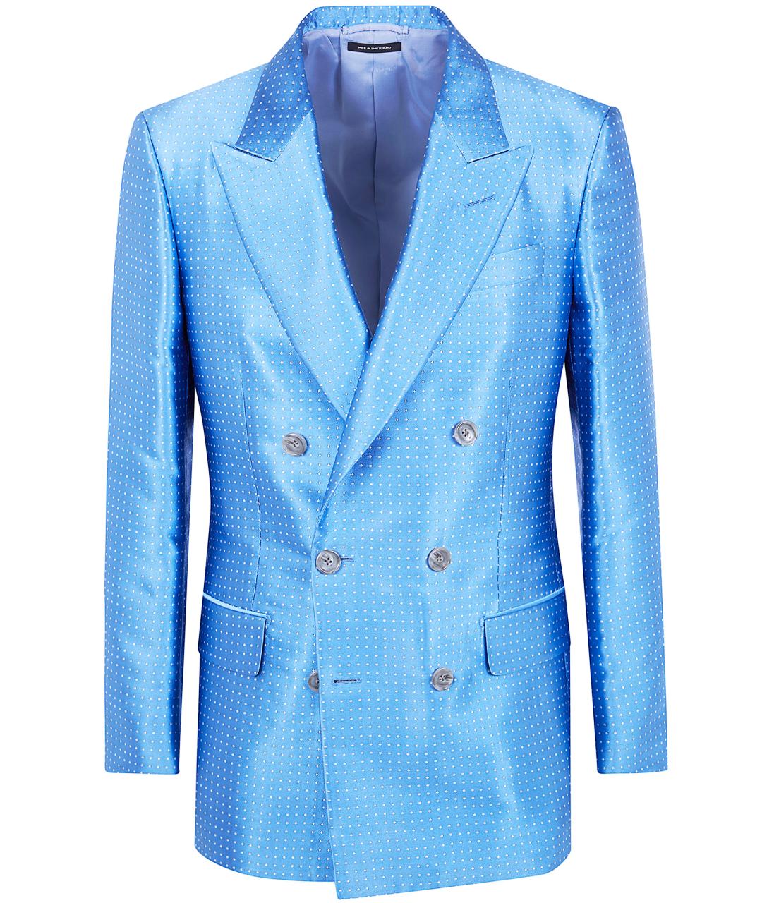 TOM FORD Синий шелковый пиджак, фото 1