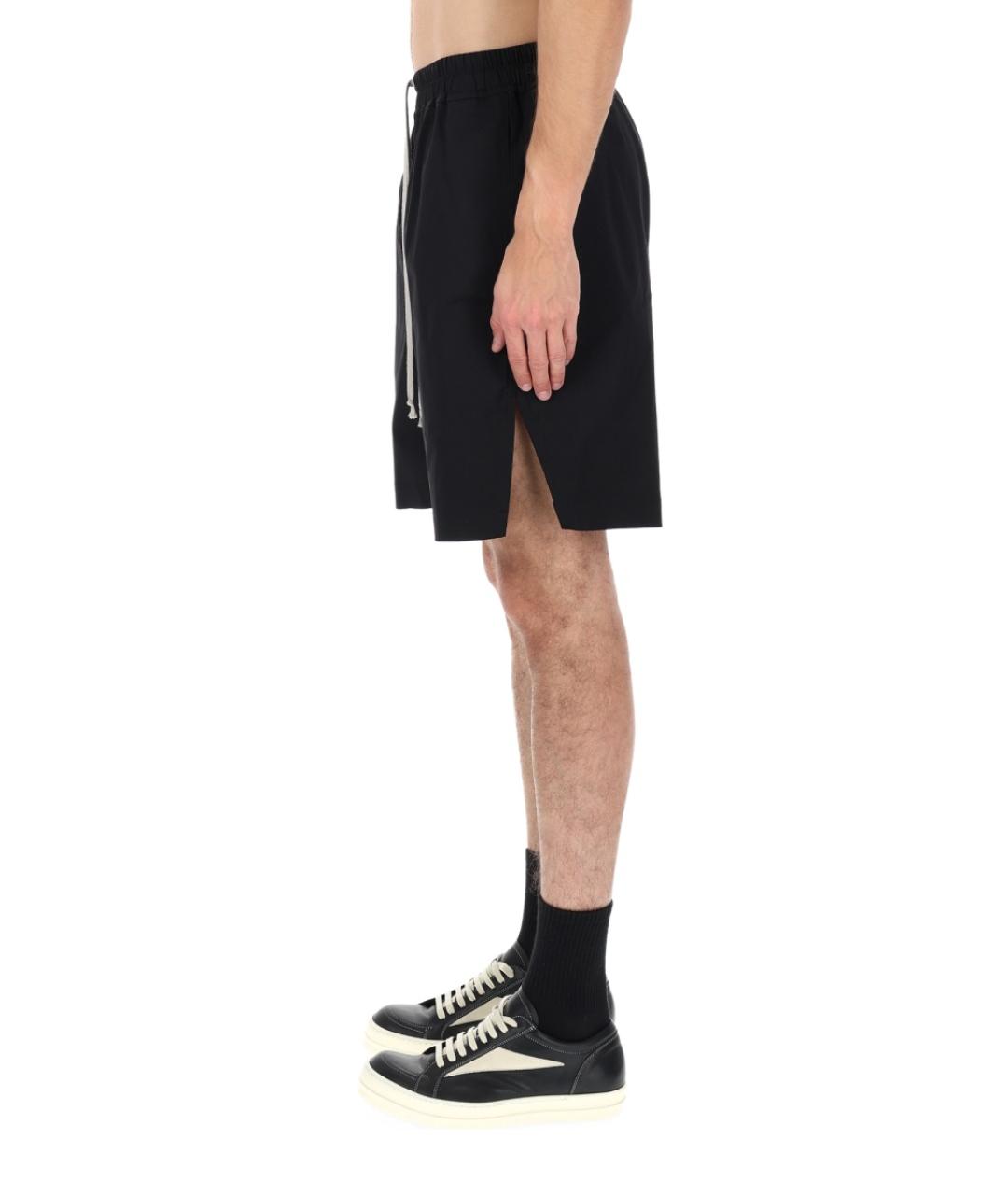 RICK OWENS Черные хлопковые шорты, фото 4