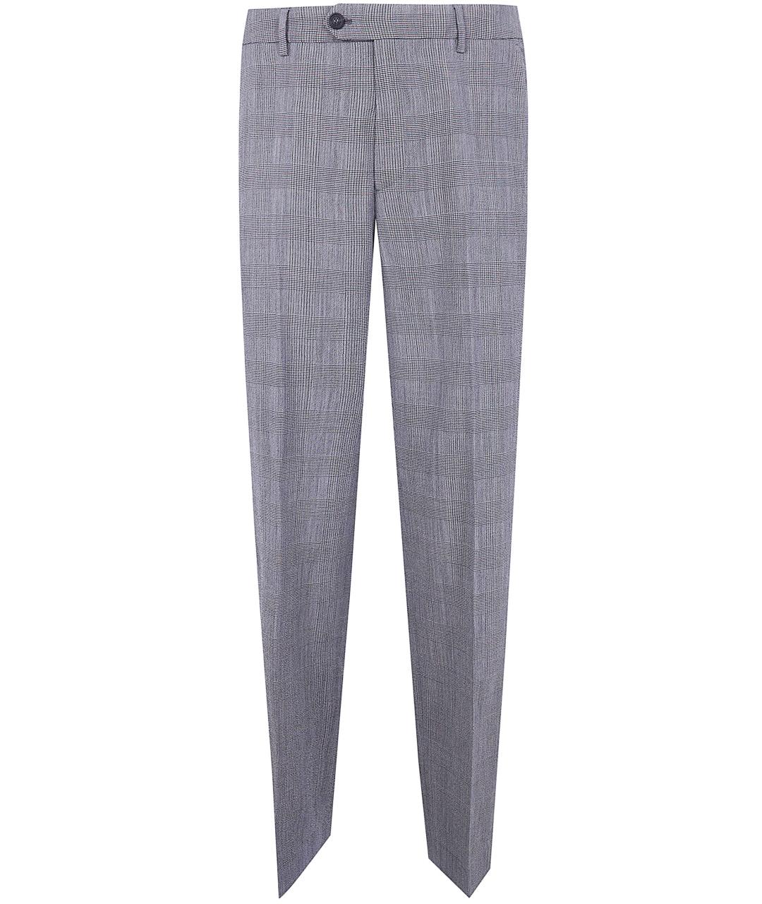 GOLDEN GOOSE DELUXE BRAND Серые шерстяные классические брюки, фото 1