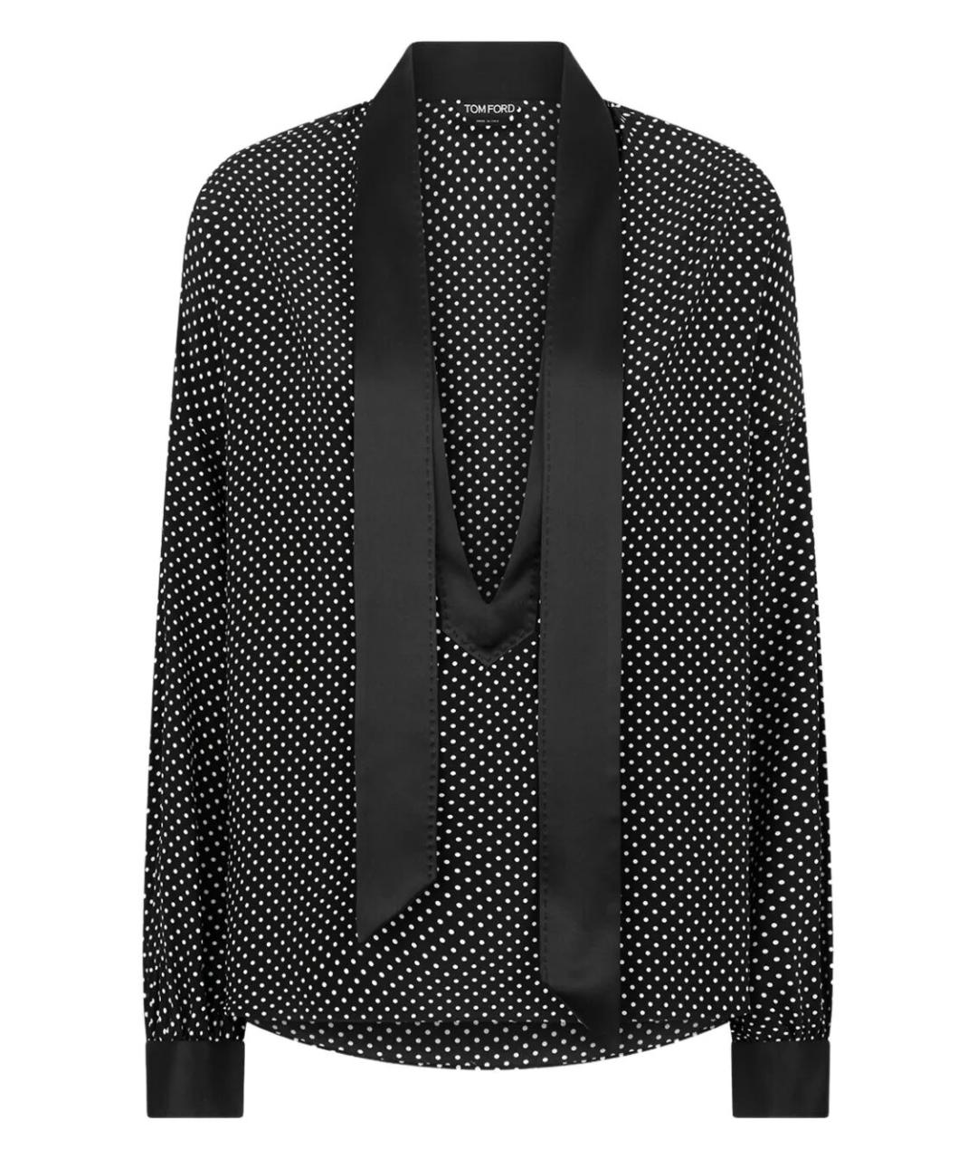 TOM FORD Черная шелковая рубашка, фото 1