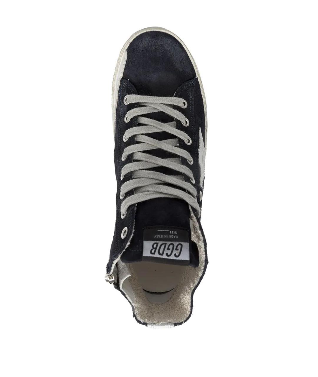 GOLDEN GOOSE DELUXE BRAND Синие кожаные кроссовки, фото 2