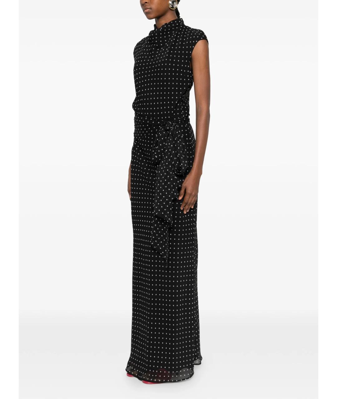 ROTATE Черное полиэстеровое повседневное платье, фото 3