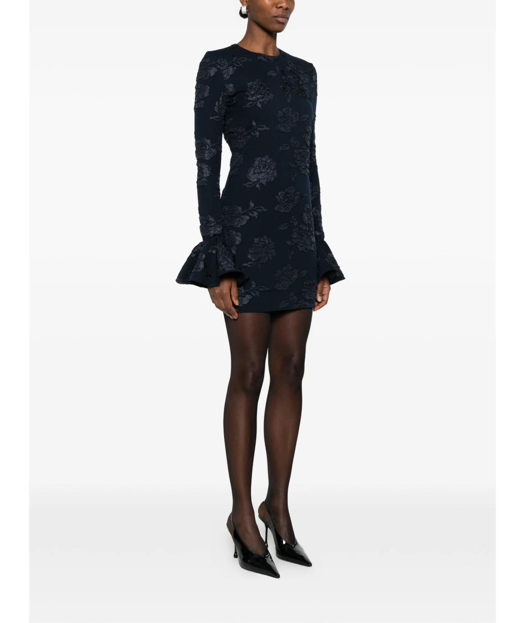 ROTATE Темно-синее вискозное повседневное платье, фото 3