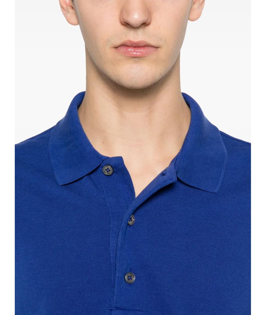 TOM FORD Синее поло с коротким рукавом, фото 5