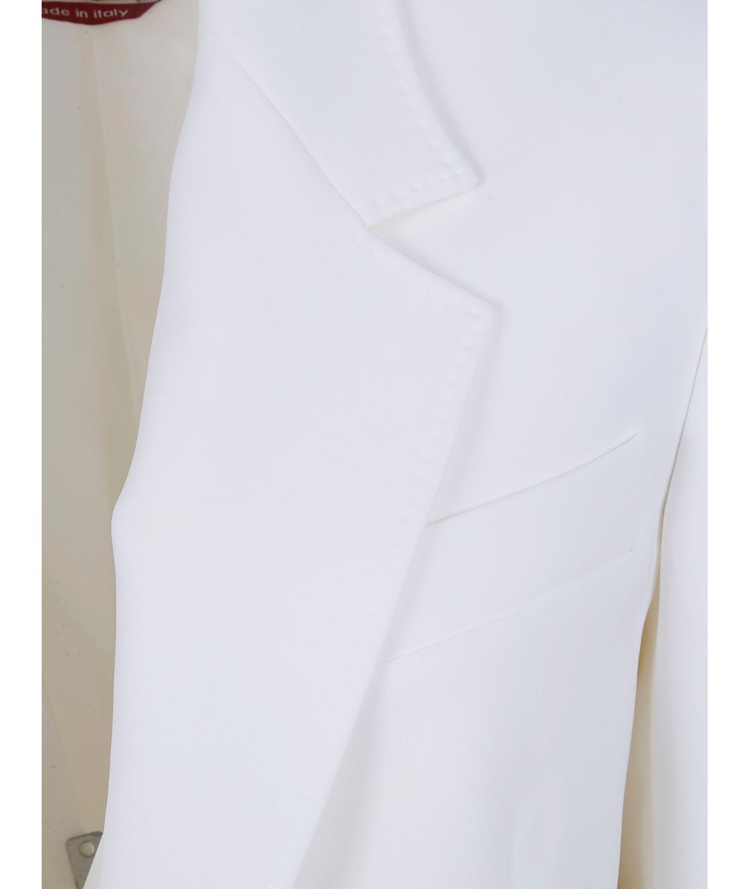 MAX MARA STUDIO Белый полиэстеровый жакет/пиджак, фото 3