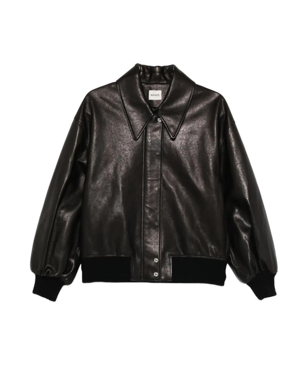 KHAITE Черная кожаная куртка, фото 1