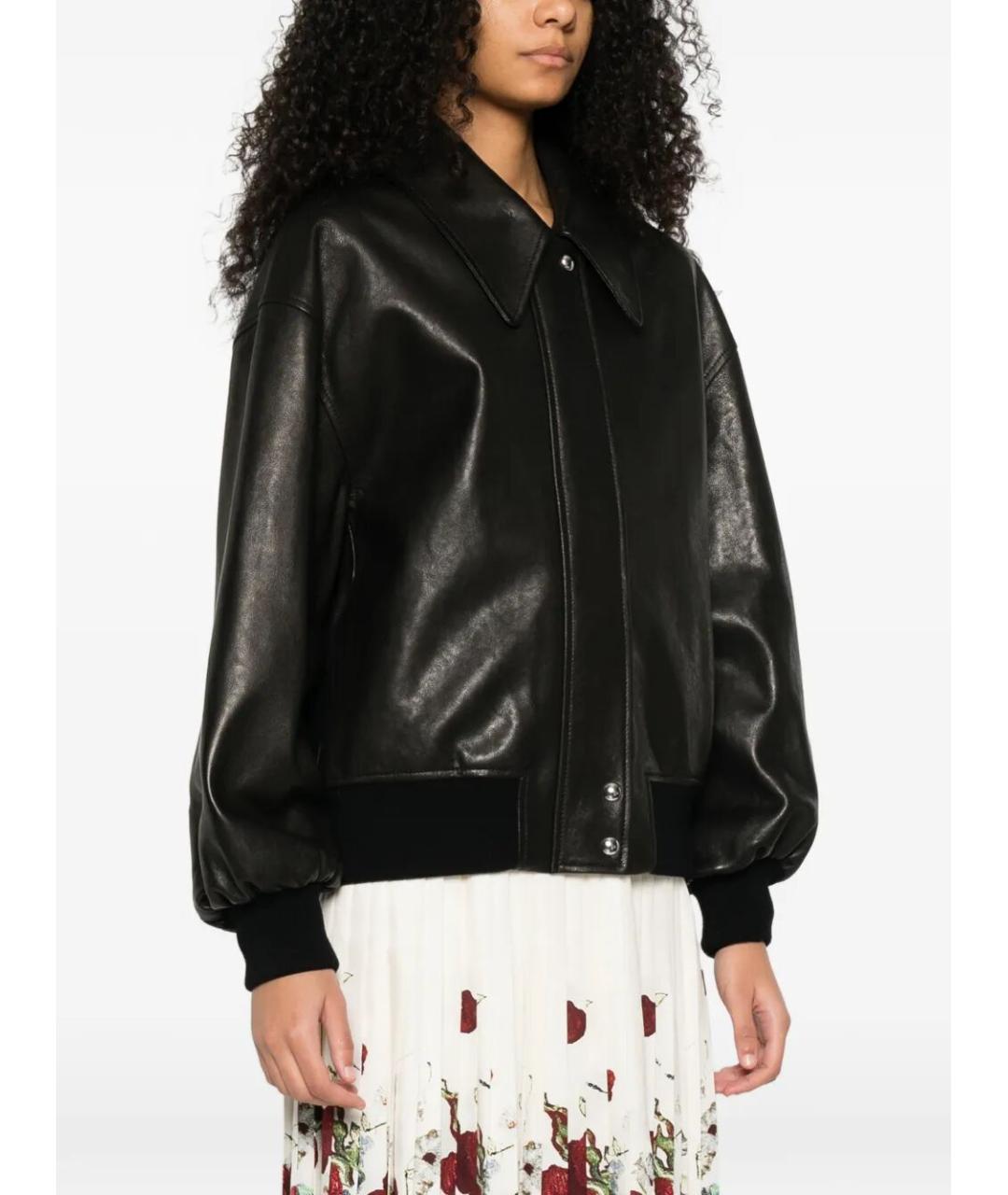 KHAITE Черная кожаная куртка, фото 4