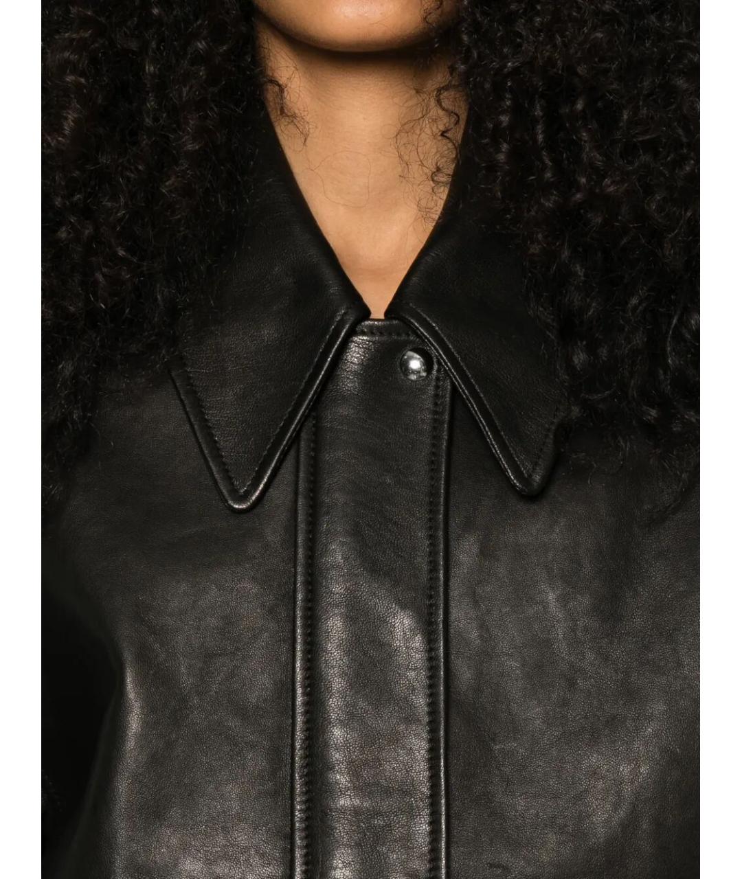 KHAITE Черная кожаная куртка, фото 5