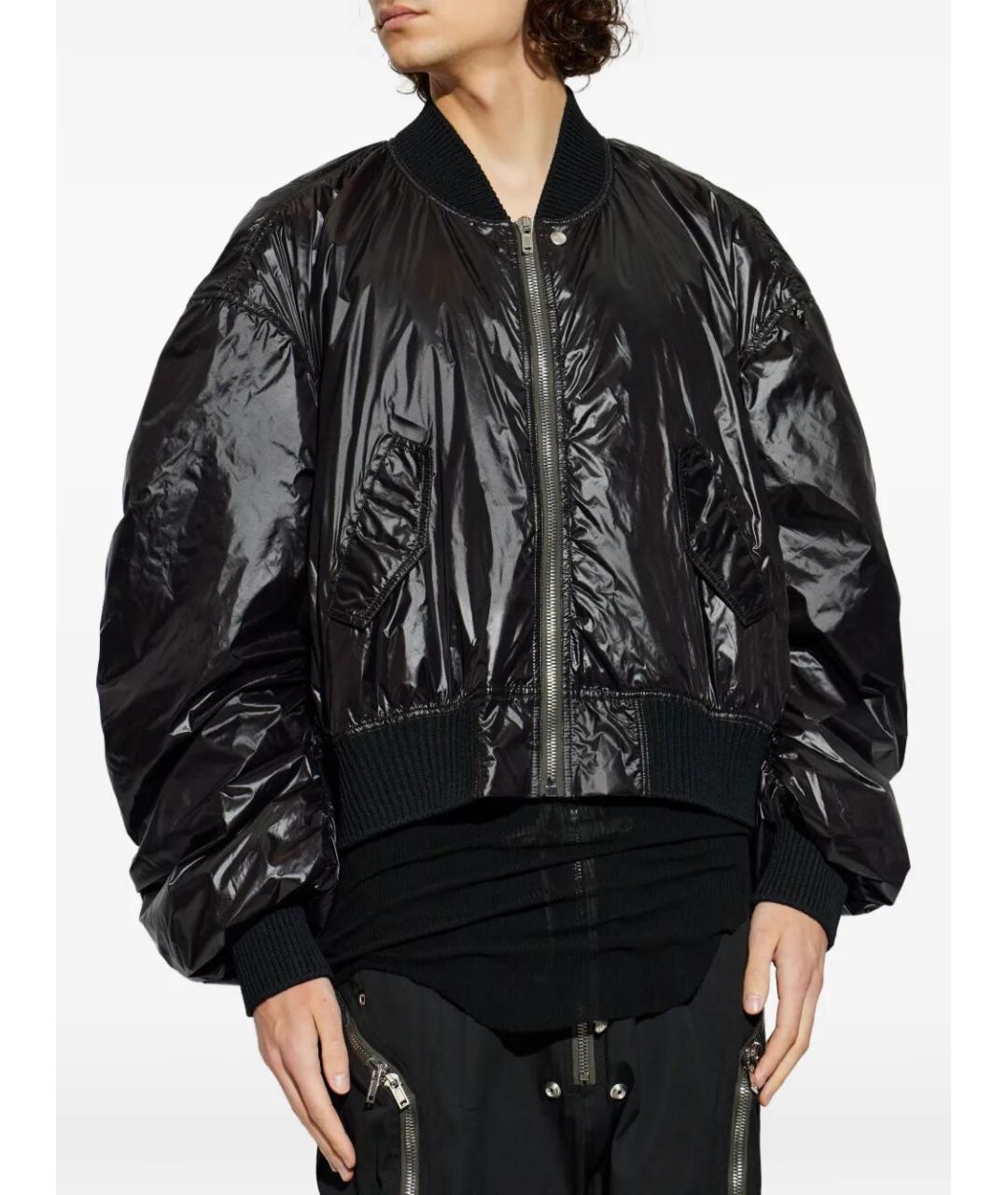 RICK OWENS Черная полиамидовая куртка, фото 4