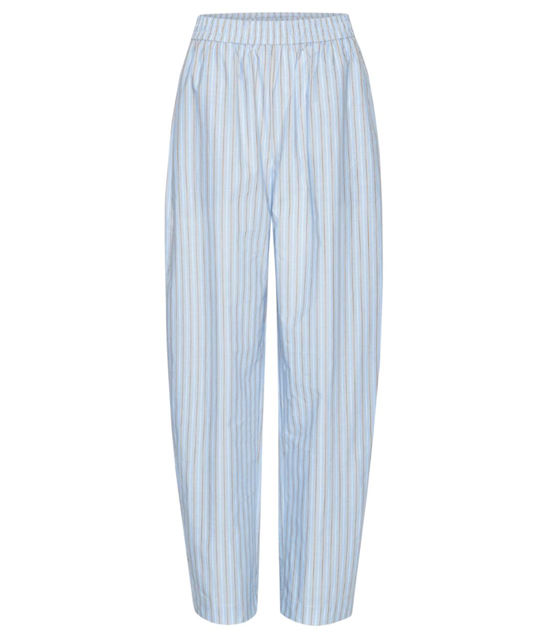 ROTATE Голубые хлопковые прямые брюки, фото 1
