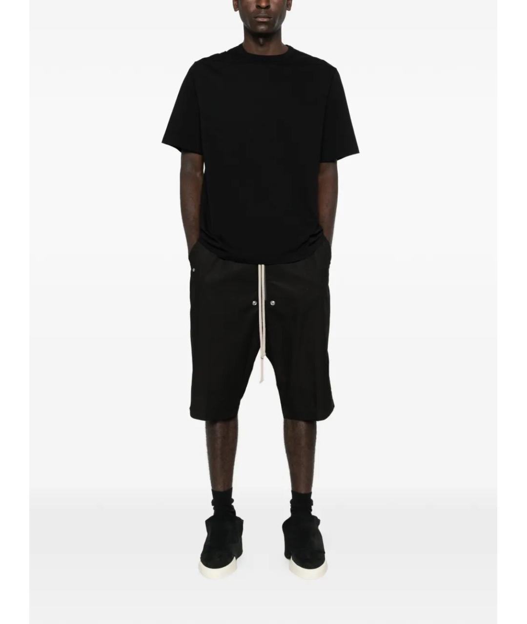 RICK OWENS Черные хлопковые шорты, фото 5