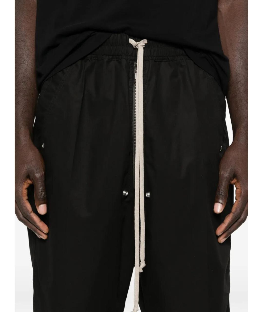 RICK OWENS Черные хлопковые шорты, фото 4