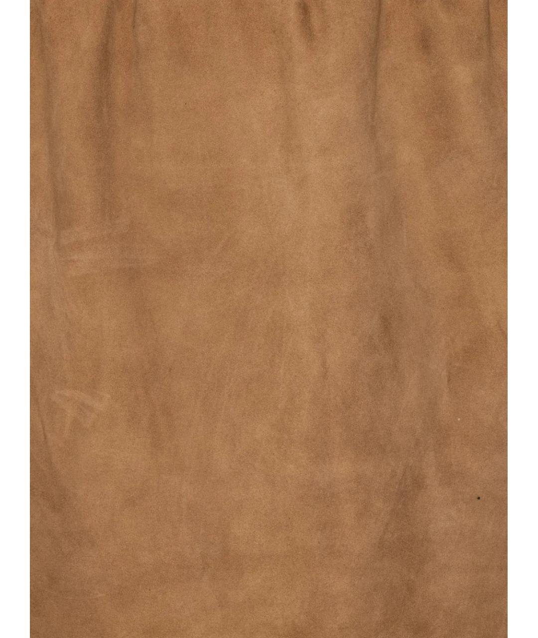 ROTATE Коричневая замшевая юбка мини, фото 5