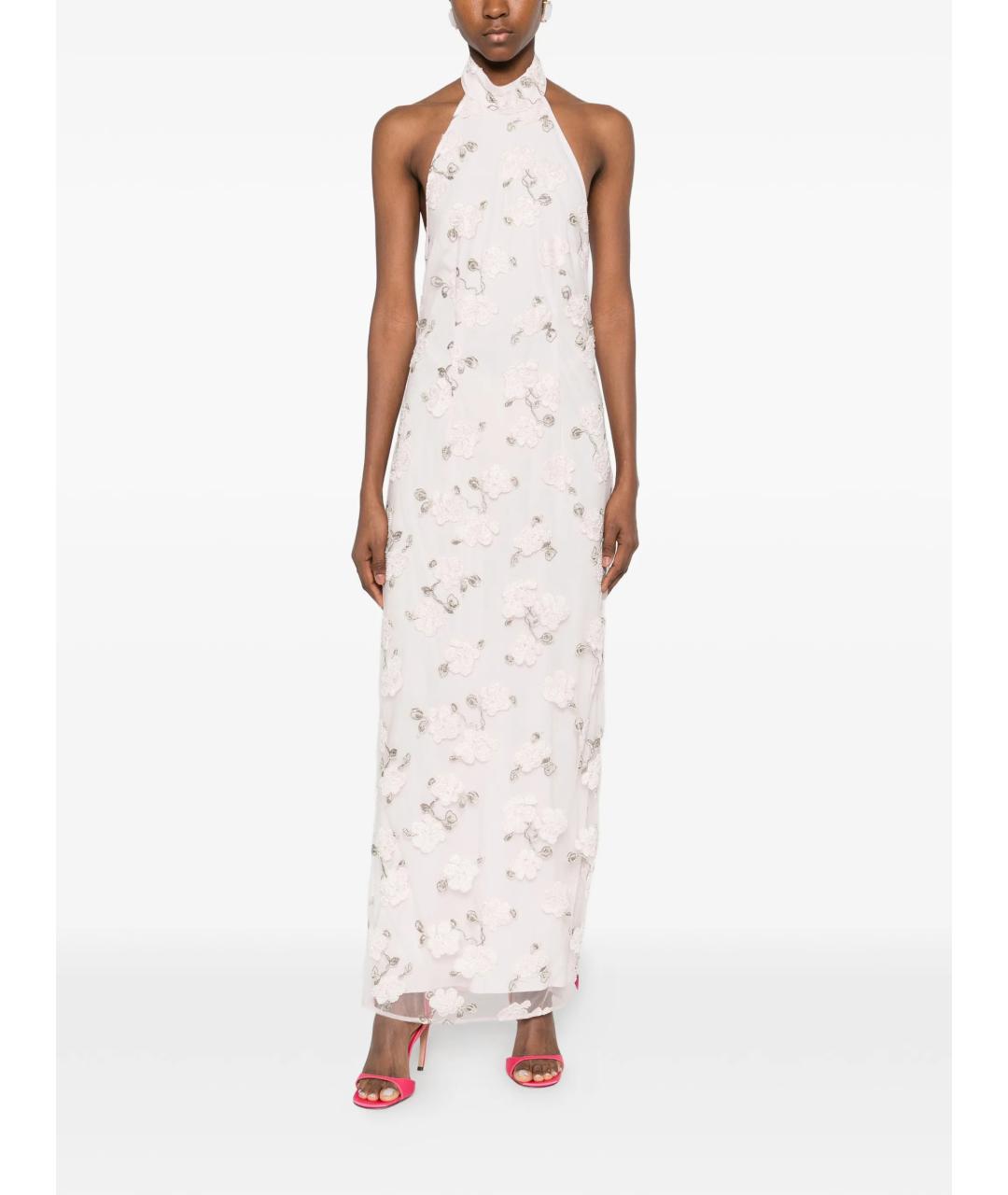 ROTATE Розовое полиэстеровое повседневное платье, фото 2