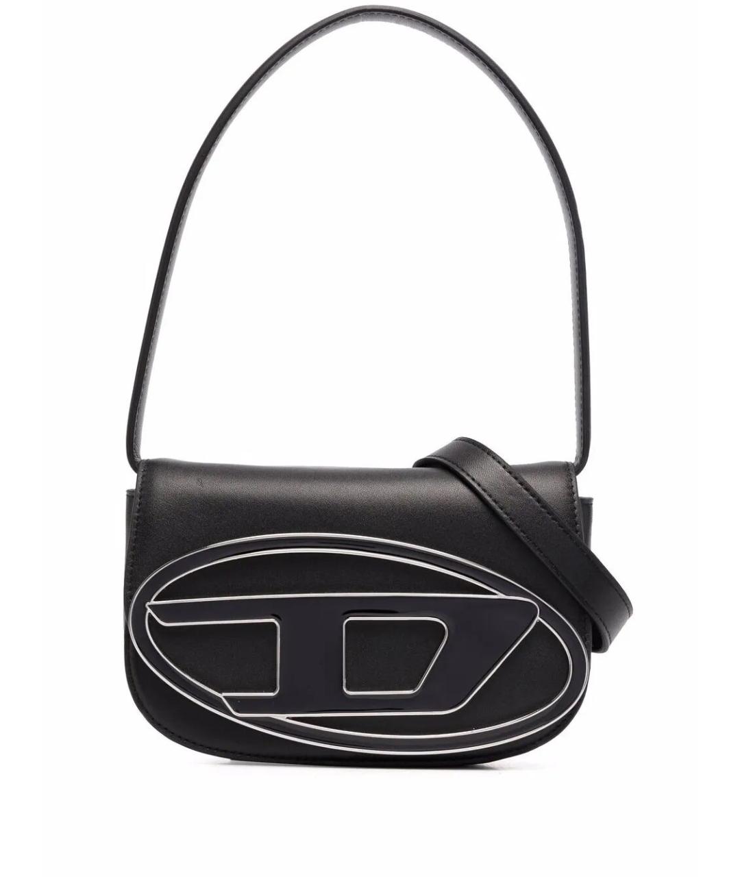 DIESEL Черная сумка через плечо из искусственной кожи, фото 1