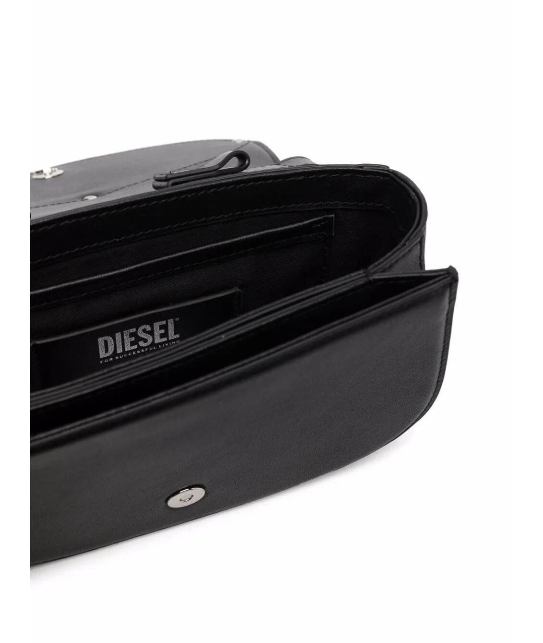 DIESEL Черная сумка через плечо из искусственной кожи, фото 4