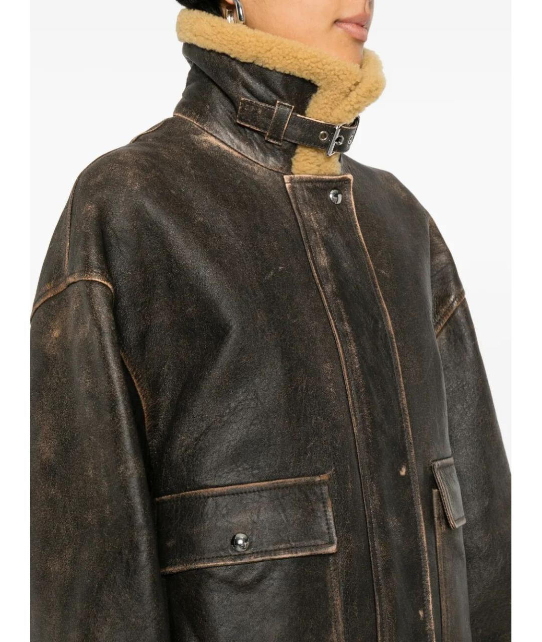 KHAITE Коричневая кожаная куртка, фото 2