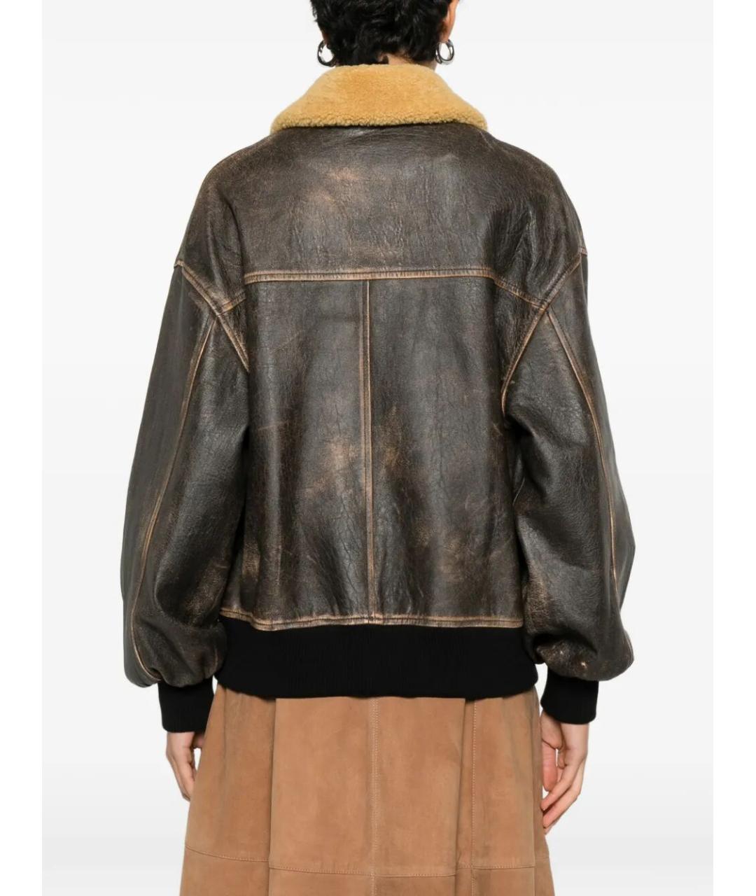 KHAITE Коричневая кожаная куртка, фото 5