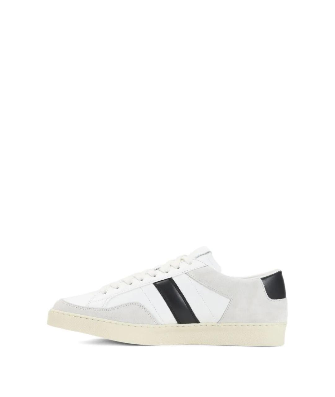 TOM FORD Белые кожаные низкие кроссовки / кеды, фото 4