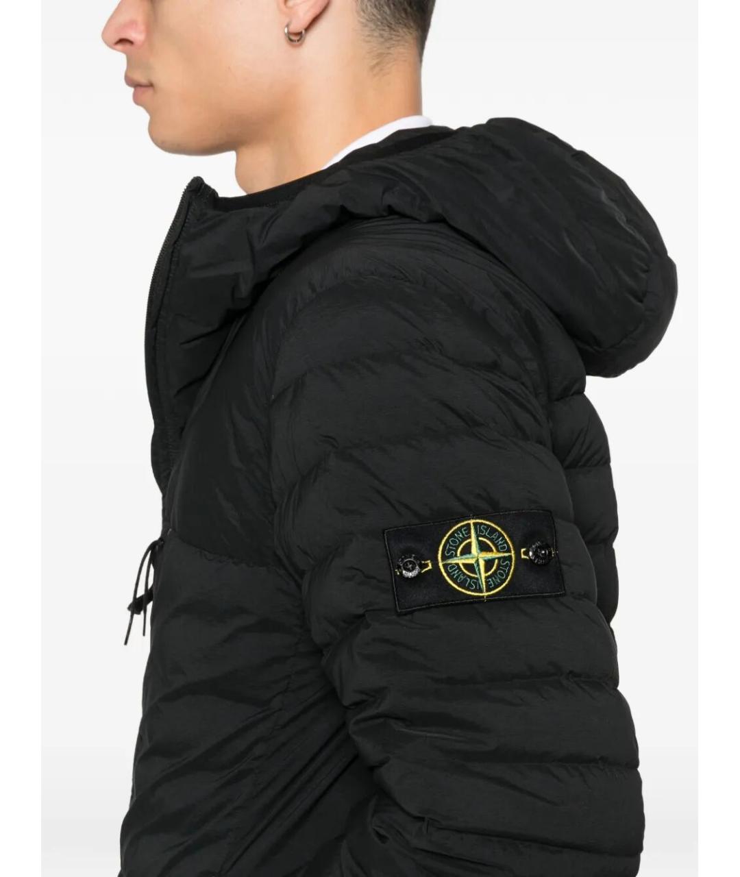 STONE ISLAND Черная полиамидовая куртка, фото 5