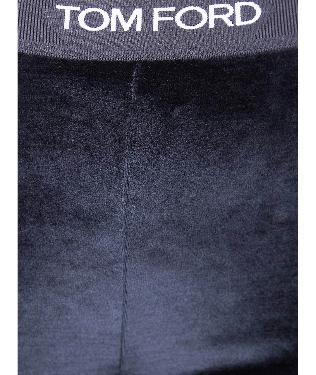 TOM FORD Черные полиэстеровые леггинсы и велосипедки, фото 3