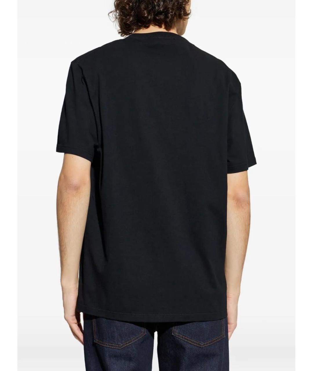 ALEXANDER MCQUEEN Черная хлопковая футболка, фото 4