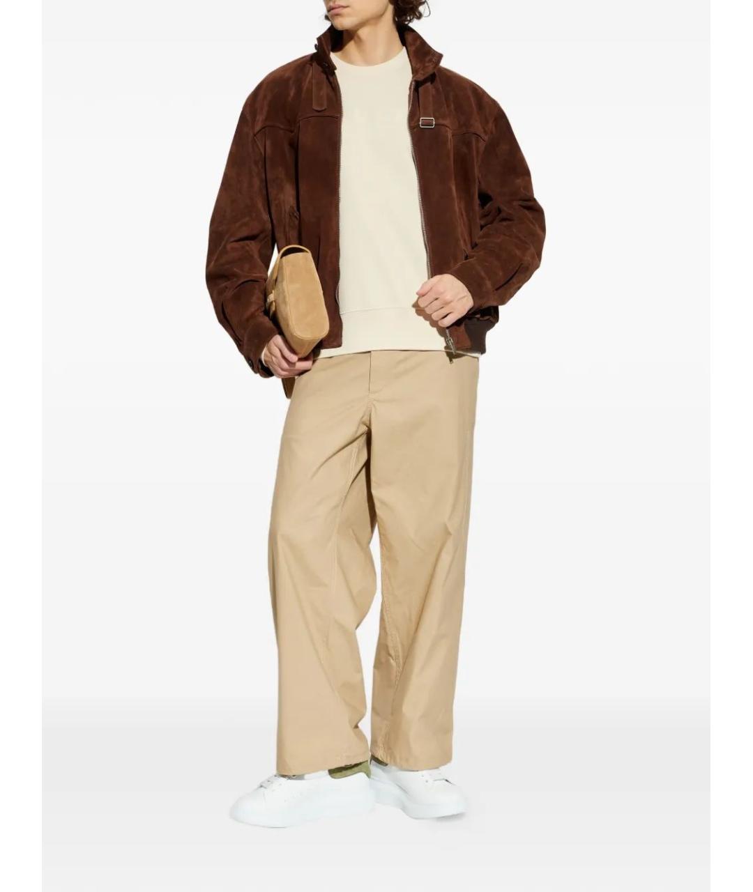 ALEXANDER MCQUEEN Бежевый хлопковый джемпер / свитер, фото 2