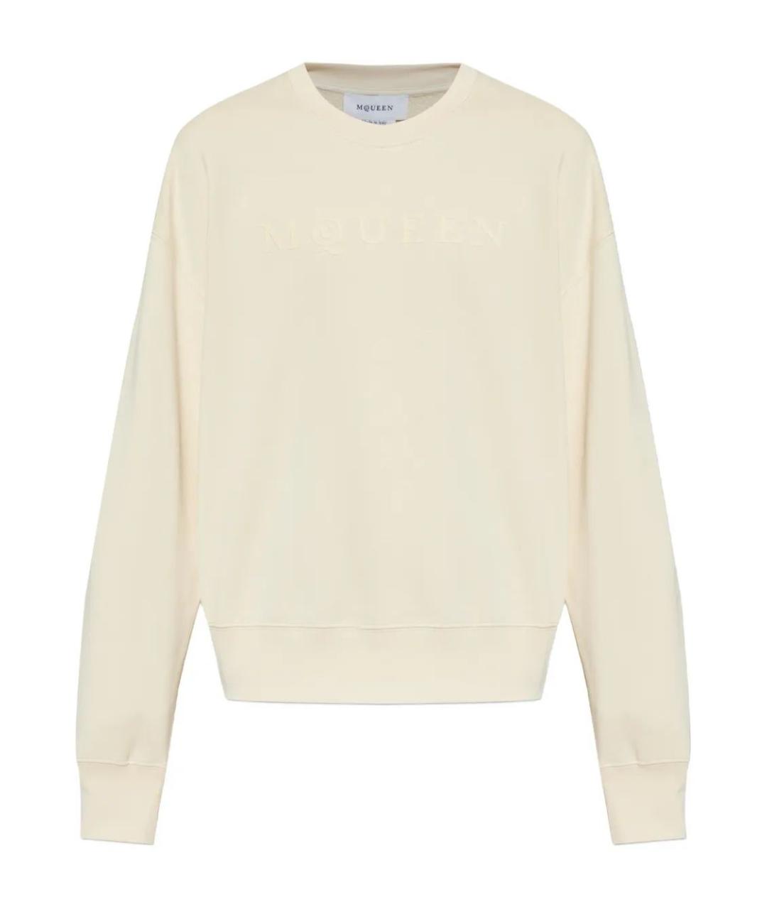 ALEXANDER MCQUEEN Бежевый хлопковый джемпер / свитер, фото 1