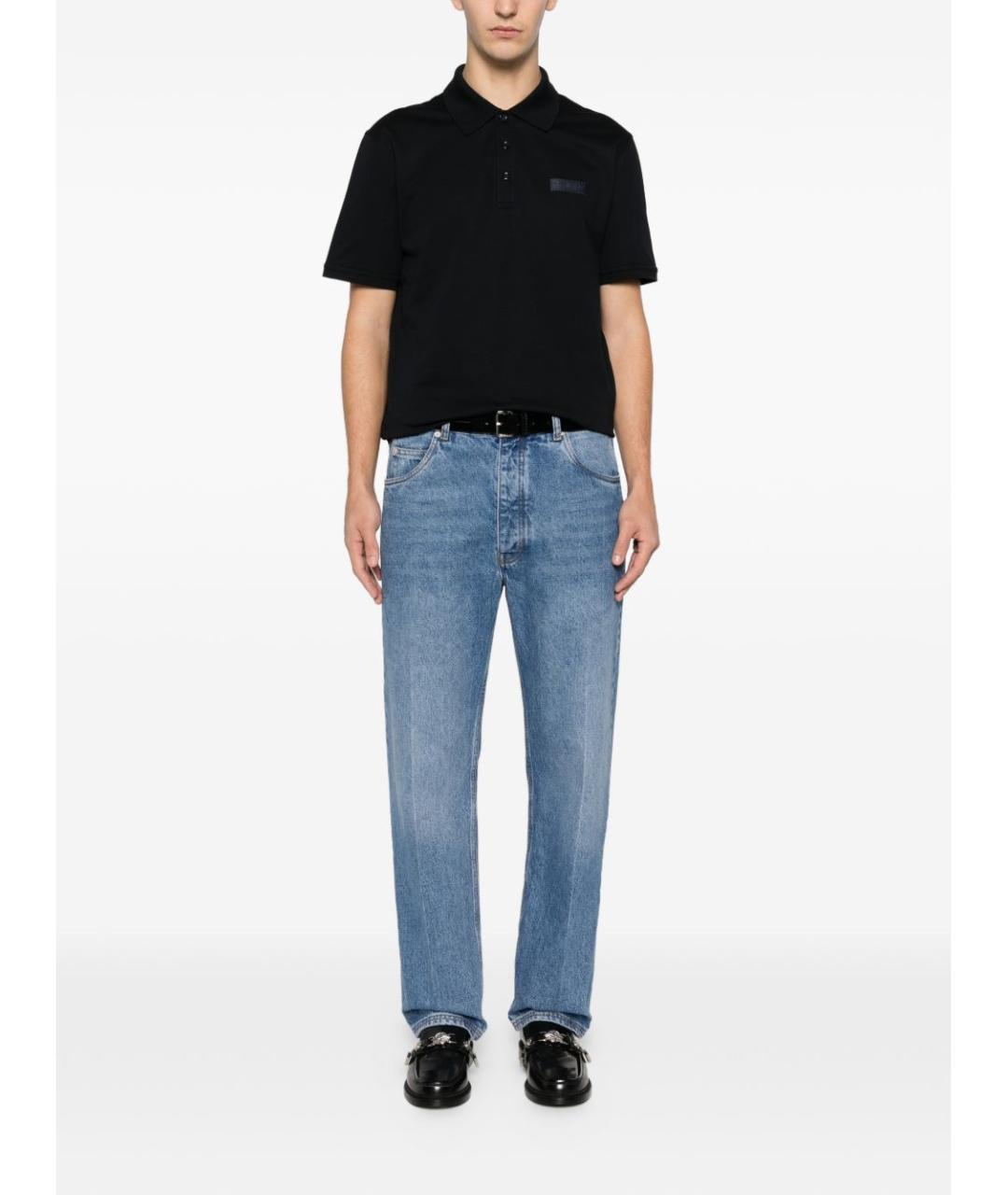 GIVENCHY Темно-синее хлопковое поло с коротким рукавом, фото 2