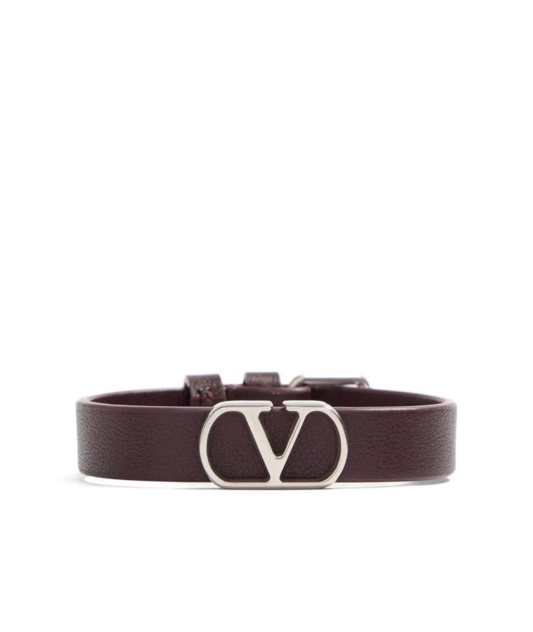 VALENTINO Фиолетовый кожаный браслет, фото 1