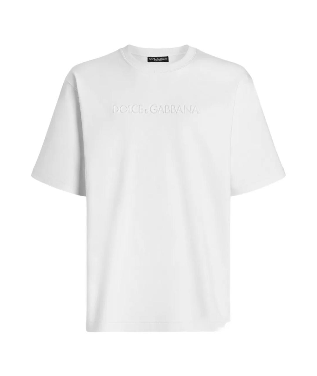 DOLCE&GABBANA Белая хлопковая футболка, фото 1